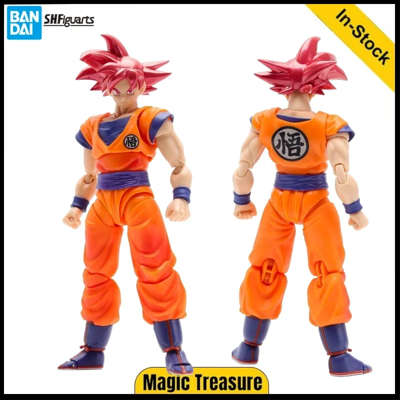 【En stock】Bandai S.H.Figuarts Dragon Ball Z Super Saiyan Dios Son Goku El Dios Saiyan Nacido con un Corazón de Justicia en Stock Juguetes