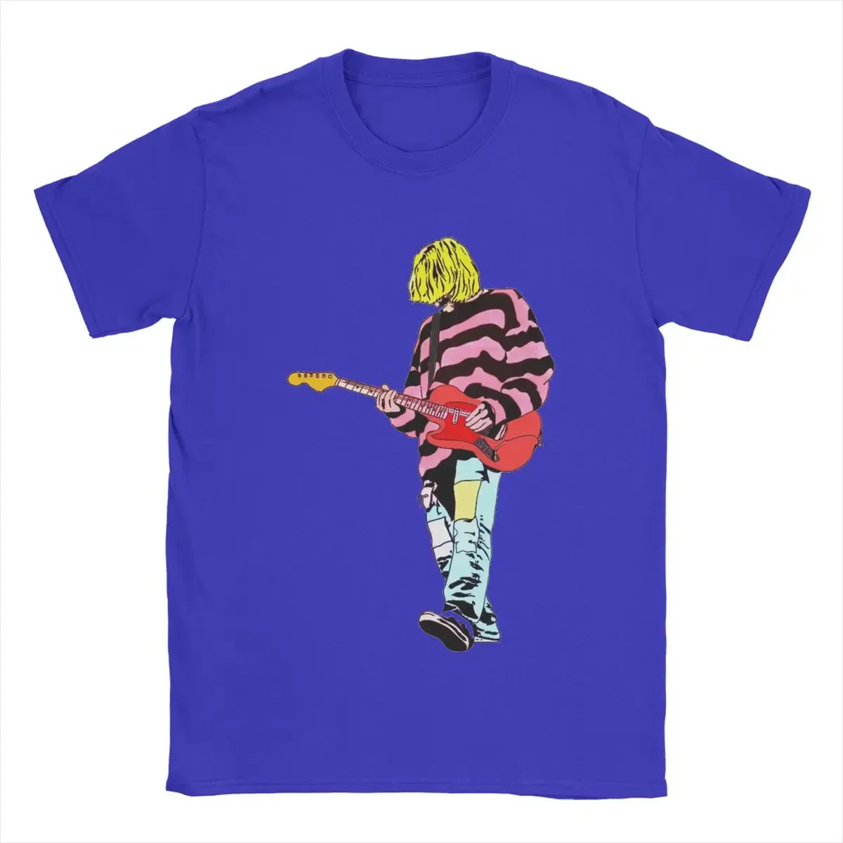 New fashion heavyweight Kurt Cobain T Shirts Men's 100% Cotton Cool T-Shirt Round Neck Tees Short Sleeve Clothes Graphic Printed