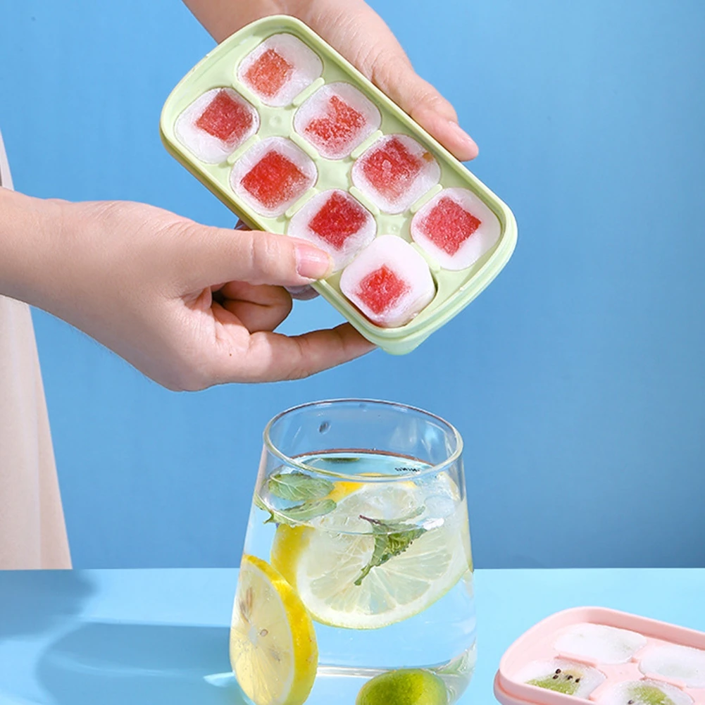 

Поднос для кубиков льда, лоток для морозильного льда с крышкой, льдогенератор, форма для кубиков льда, легко снимается, безопасный для пищевых продуктов, охлаждение сока, напитков