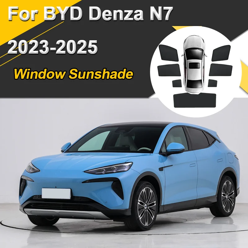 

Car Sun Shades For BYD Denza N7 2023 2024 2025 Sunshades Magnetic Heat Insulation Mesh Curtains Window Visor Auto Accessories