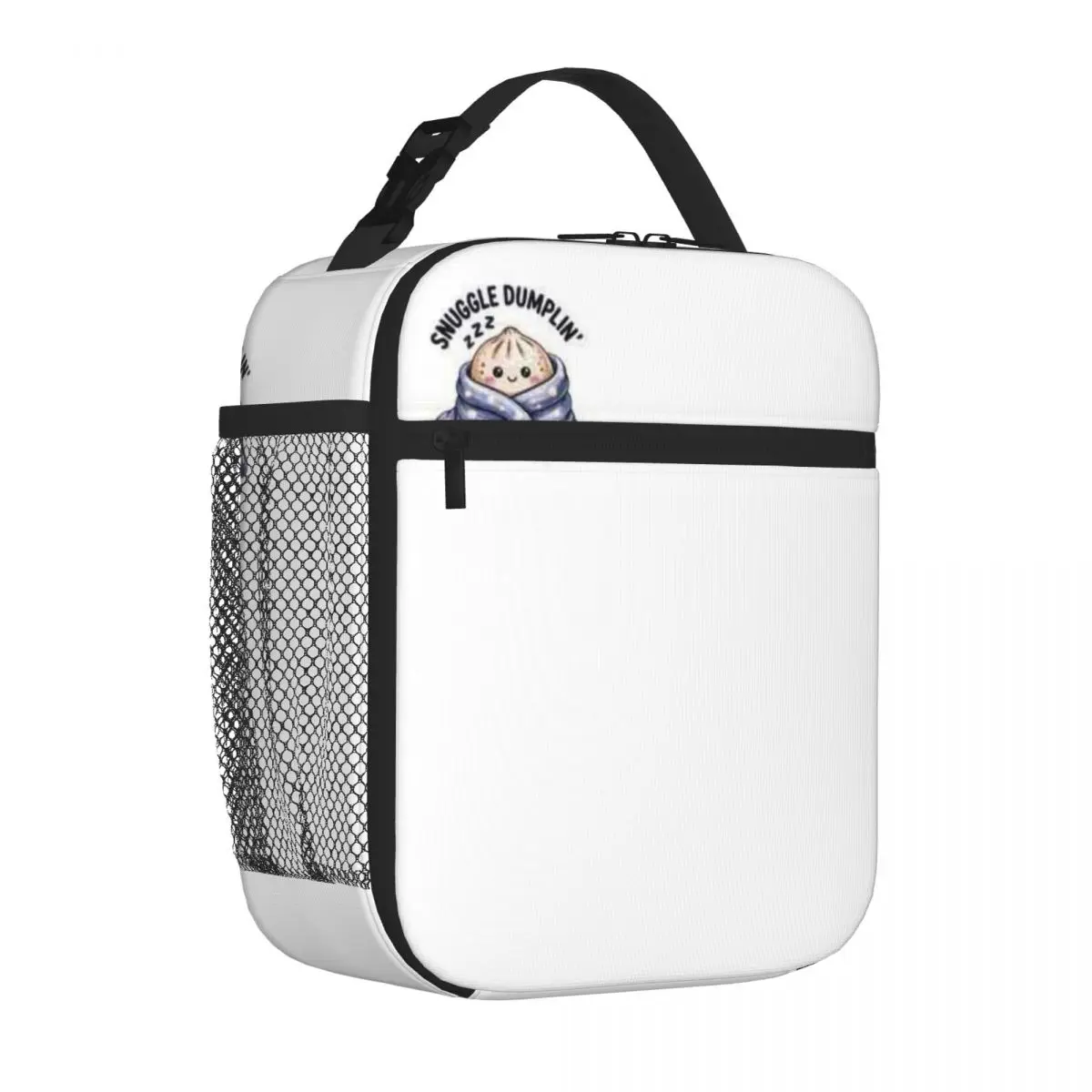 Bestselling Snuggle Dumplin Cozy Sleeping Kawaii Dumpling Design Striped Sports Lunch Bag Boating Trip Waterproof Lunch Bag