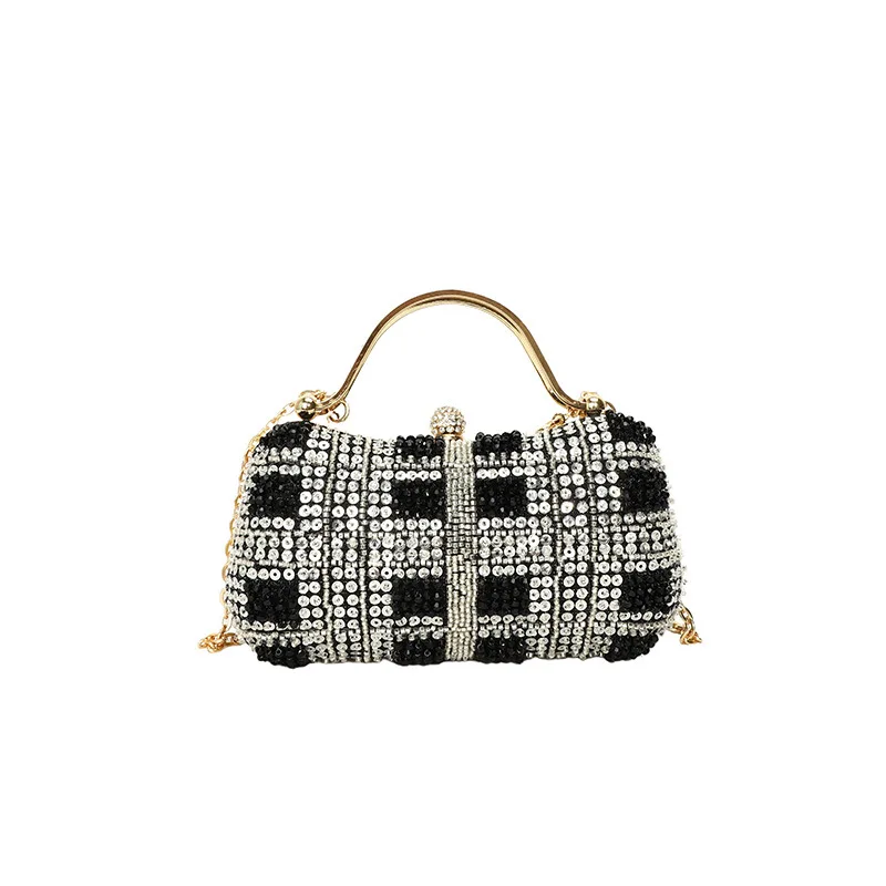 

2025 New Fashion Diamond Set Handbag Chain Fashion Style Banquet Party Single Shoulder Diagonal Cross Bag
