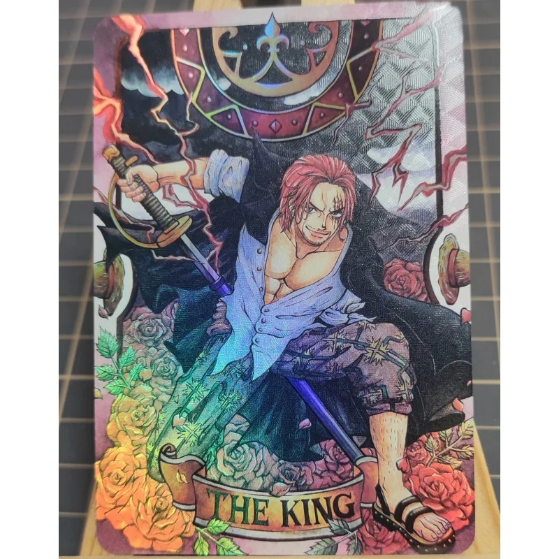 One Piece Tarot Series 5 arkuszy Flash Card Monkey D Luffy Roronoa Zoro Shanks Sanji Diy Anime Collection Action Toy Figurki Prezent