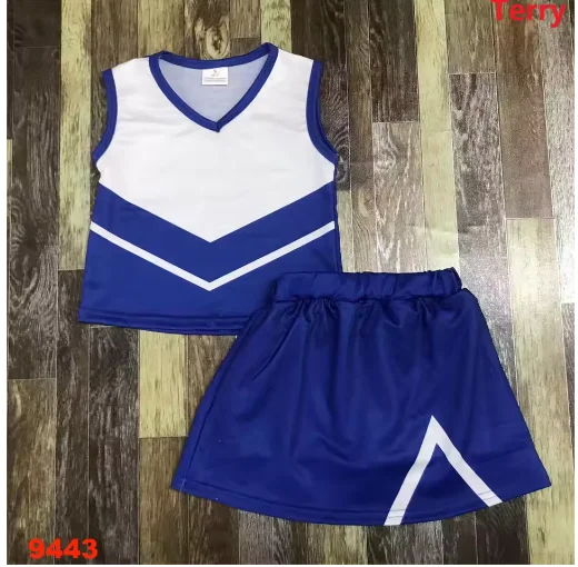 2025 Crazy! Cheer Ebullient Children Cheer Dance Outfits Sleeveless Balls School Girls Skort Sets