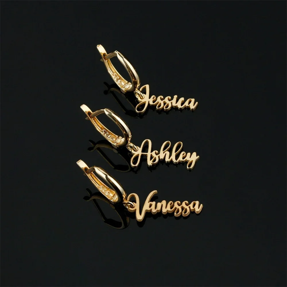 

Custom Name Earrings for Women Gold Color Stainless Steel Personalize Letters Drop Earrings Charm Party Jewelry Birthday Gifts
