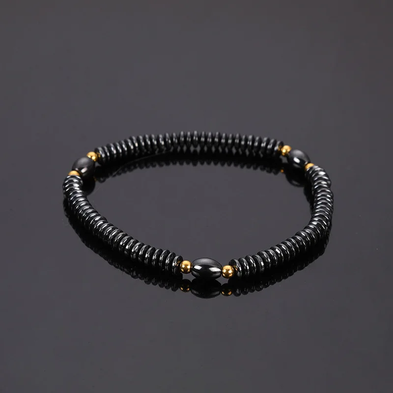 Magnet Therapy Black Beads Weight Loss Anklet Therapy Bracelet Anklet for Women Slimming Health Care Jewelry Weight Loss Product