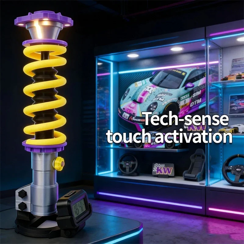 Industrial Coilover Suspension Night Light 3D Printed Touch Activated LED Ambient Lamp For Car Tuning Fans Game Room Decor Gift