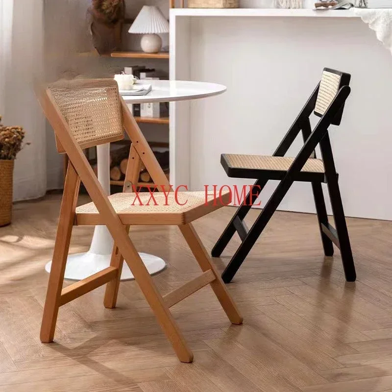 

Wuli Solid Wood Folding Chair Home Back Solid Wood Dining Office Computer Stool New Hot Sale 2024 DropShipping