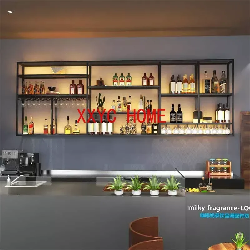 Modern Unique Wine Cabinets Commercial Wall Mounted Metal Retail Bar Cellar Display Armario Para Vinos Home Decoration