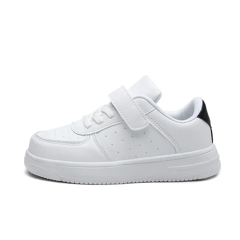 2023 Hot Sale Kids Boys School Shoes Leather Student Trainers Black White Children Walking Sneakers Fashion Girls Casual Shoes