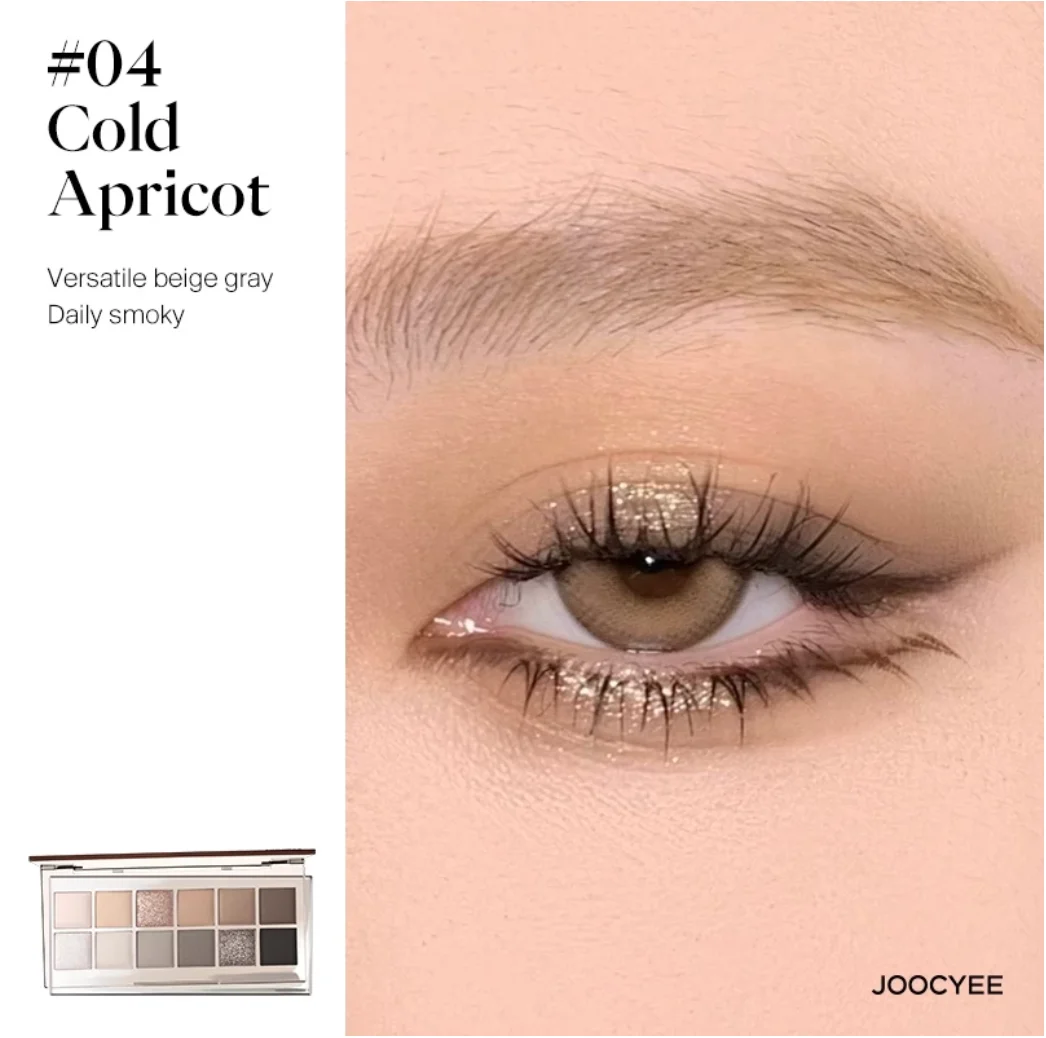 JOOCYEE 12-tinten oogschaduwpalet Langdurige parelmoer gel Glad Hoge kleur Zachte matte textuur Oogmake-up Cosmetica