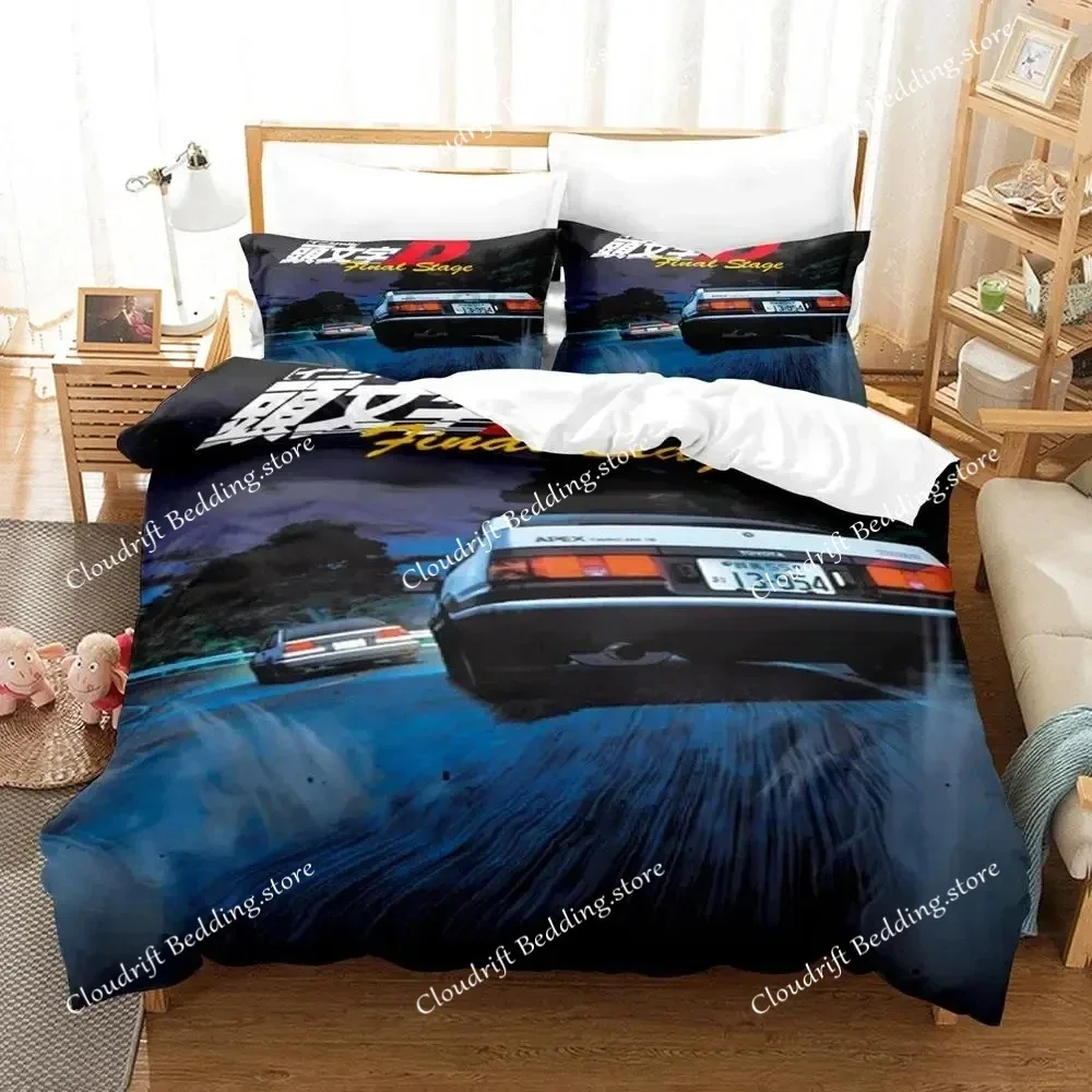 

Initial Ae86 Boys Bedroom Bedding Set Single Twin Full Queen King Size Aldult Duvetcover 3D Anime Bed Sheet Set026