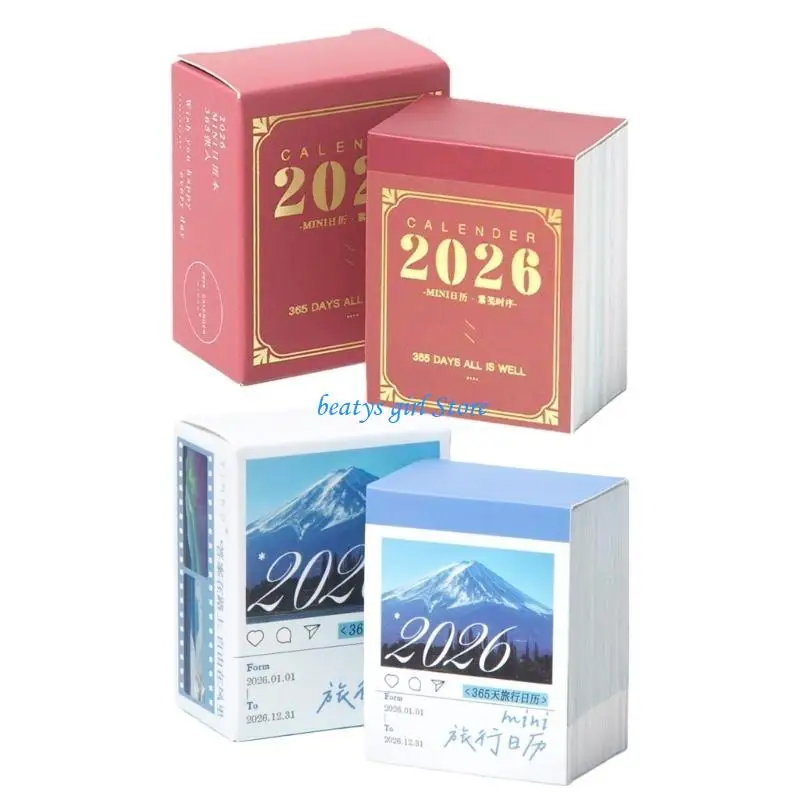 C7AB 365 Day Tearable Paper Calendar Portable Writing Notepads For Notes Checklist