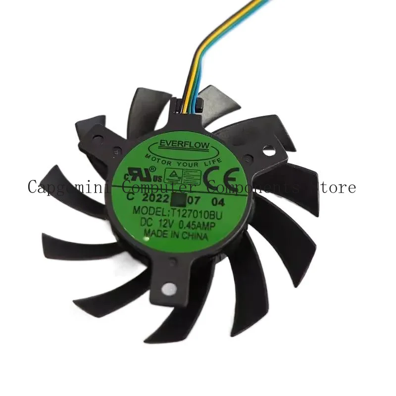 

New Cooler Fan for Everflow T127010BU 12V 0.45A 7CM Temperature Controlled Frameless Graphics Card Fan