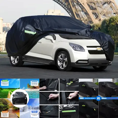 Chevrolet Orlando 전천후 자동차 커버 6-in-1 방수 방진 UV 방지 Snowproof 스크래치 방지 보호 Chevrolet Orlando 전천후 자동차 커버 6-in-1 방수 방진 UV 방지 Snowproof 스크래치 방지 보호