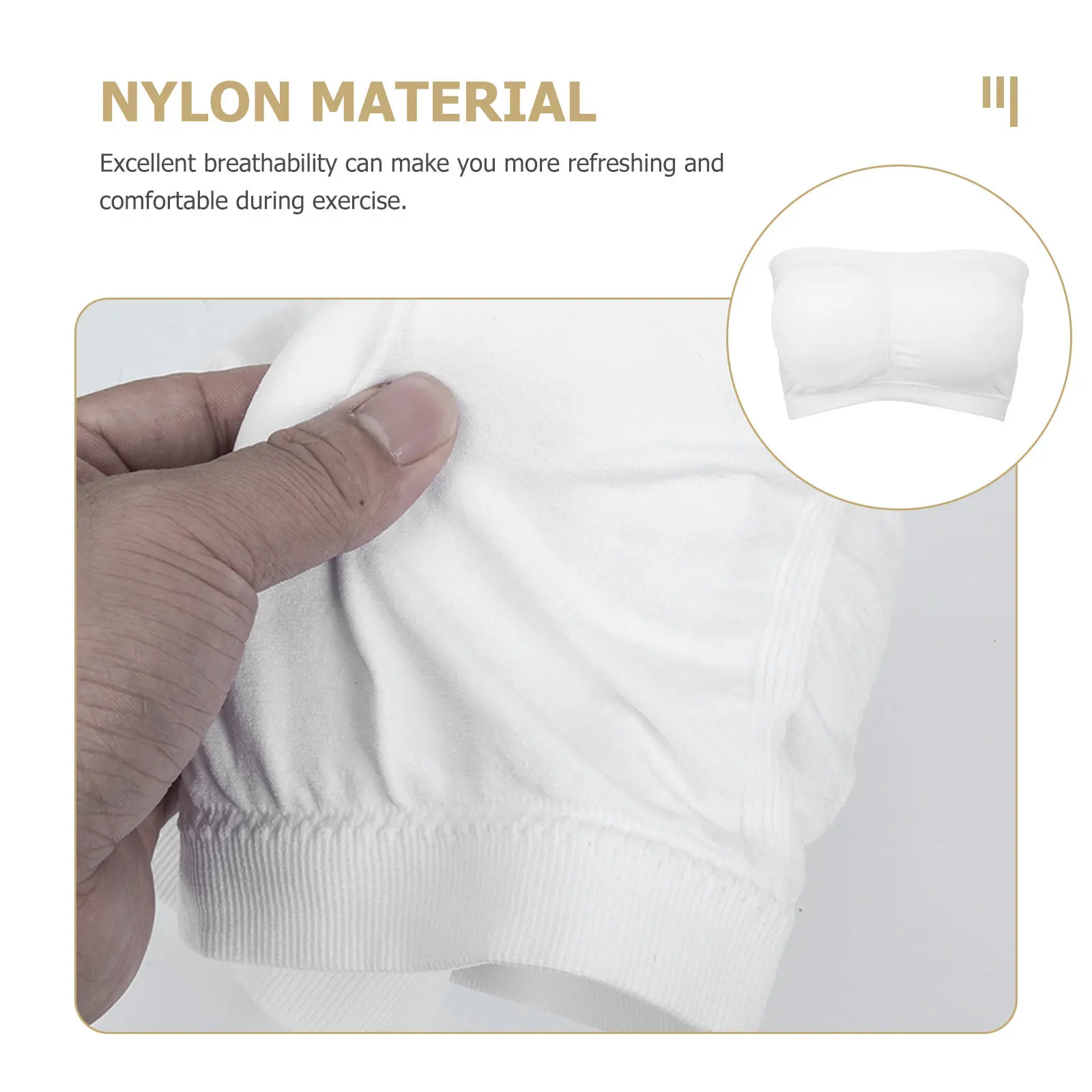 Strapless Bra Elastic Women Seamless Soft Comfortable Running Underwear Breathable Sport Chest Wrap Yoga Fitness Bra view 2