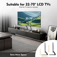 Television Table Base 32-70Inch TV Stand Thickened Steel 35KG Load 3-Step Height Adjustable Stable Triangle Base for LED LCD
