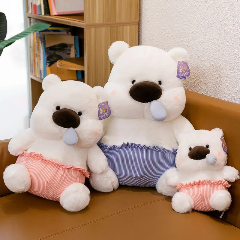 Muñecos de peluche Kawaii creativos y divertidos para niñas, animales de peluche de gran tamaño, oso de peluche suave, almohada, regalo, decoración del hogar