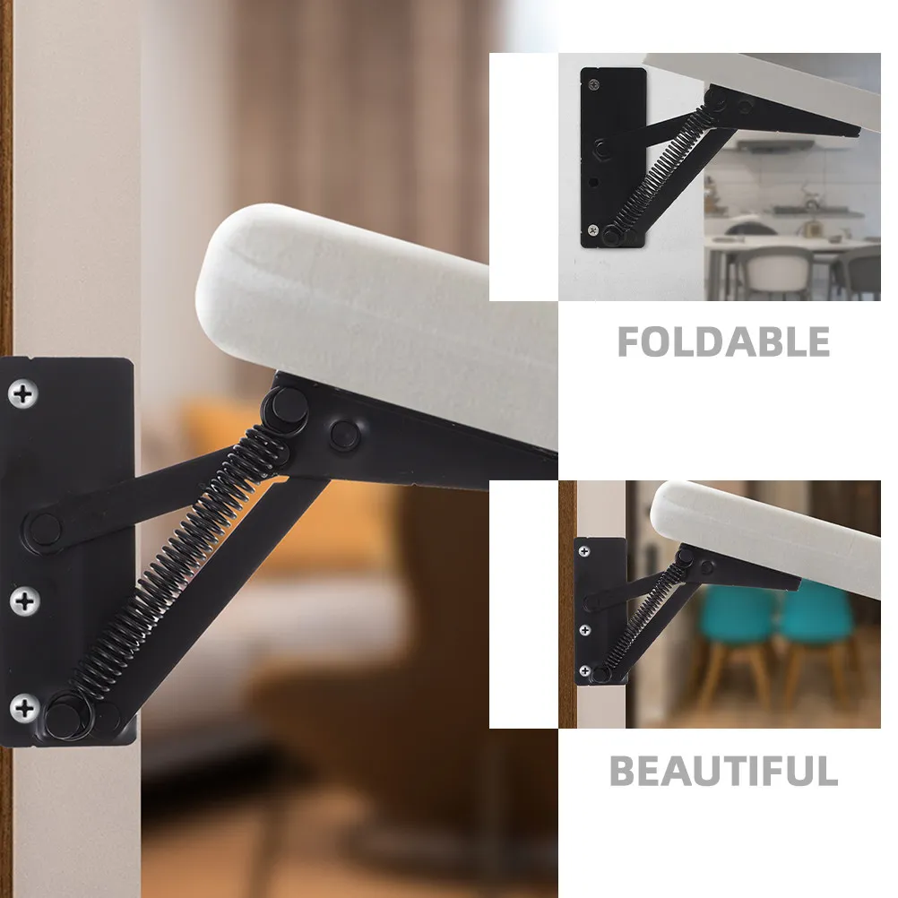 2Pcs Folding Lift Hinge Cold Rolled Steel Spring Hinge for Sofa Bed Chest Bench Furniture Storage Support Lift Up Cabinet Hinges