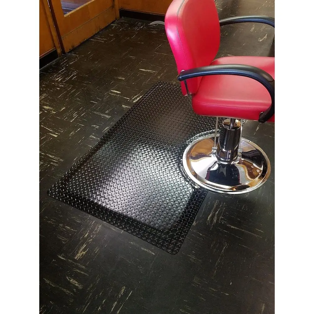 Sport Sn Mat, Non-Slip Standing Cushioned Anti-Fatigue Mat for Barbershop (Black, 3'x4'x9/16)