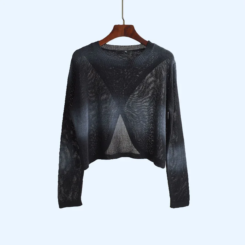 

Faionable Ice Silk Long Sve Cover up Женский свободный топ с разрезом Ba Color Blo Design Антивозрастной солнцезащитный слой