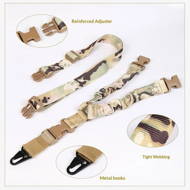 New Outdoor Single Point Tactical Harness Cs Tactical Gun Rope Diagonal Safety Rope Tactical Camouflage Belt For Men And Women