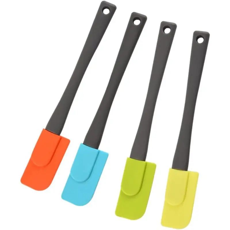 ABRU-Multi-Purpose Kitchen Utensil For Cutting Silicone Butter And Cheese Spreaders 4Pcs In Random Colors Featuring Plastic Hand