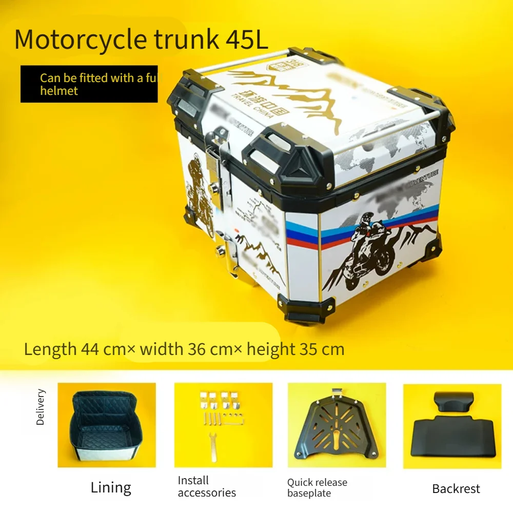For SYM 4MICA Scooter Rear Luggage Carrier Box Waterproof Dustproof Top Case Motorbike Modification Accessories