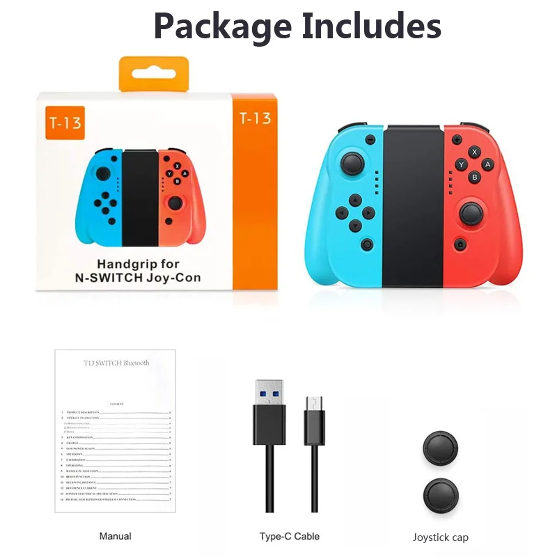SUNDI vendita calda controller interruttore rosso e blu per controller Joycon N-Switch pro lite Wireless BT Joy Con
