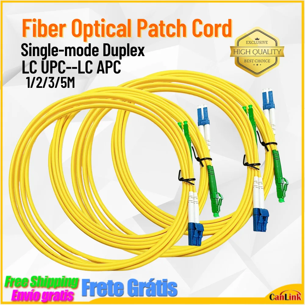 10pcs/lot 2.0/3.0mm Duplex LC/APC-LC/UPC fiber optic patch cord Cable 1m/2m/3m/5m/10m fiber optic jumper cable