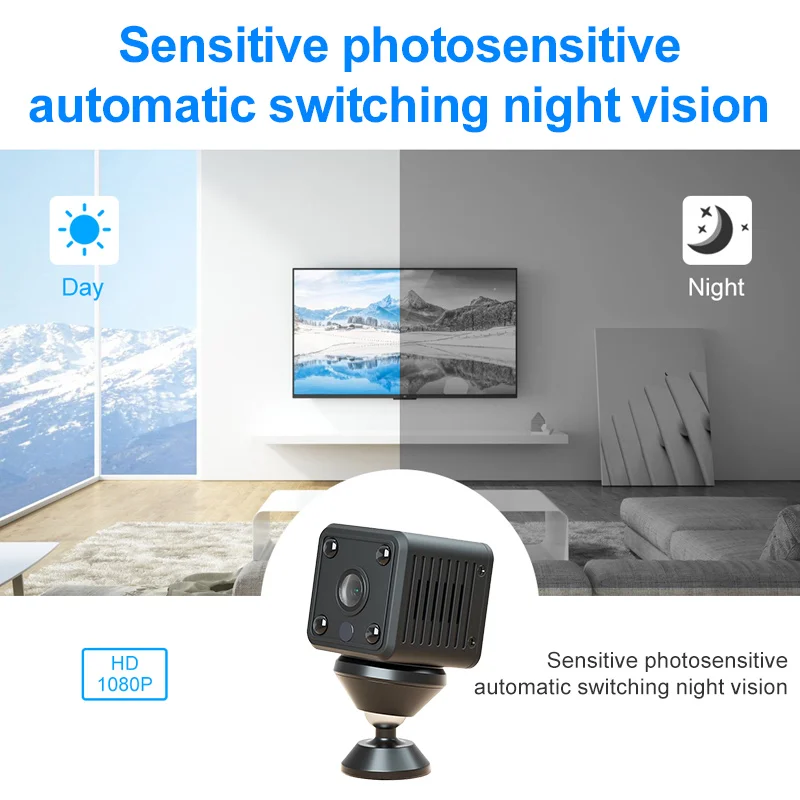 كاميرات IP صغيرة X6 HD 1080P واي فاي رياضية لاسلكية للمراقبة الأمنية المدمج في بطارية للرؤية الليلية كاميرات المنزلية الذكية