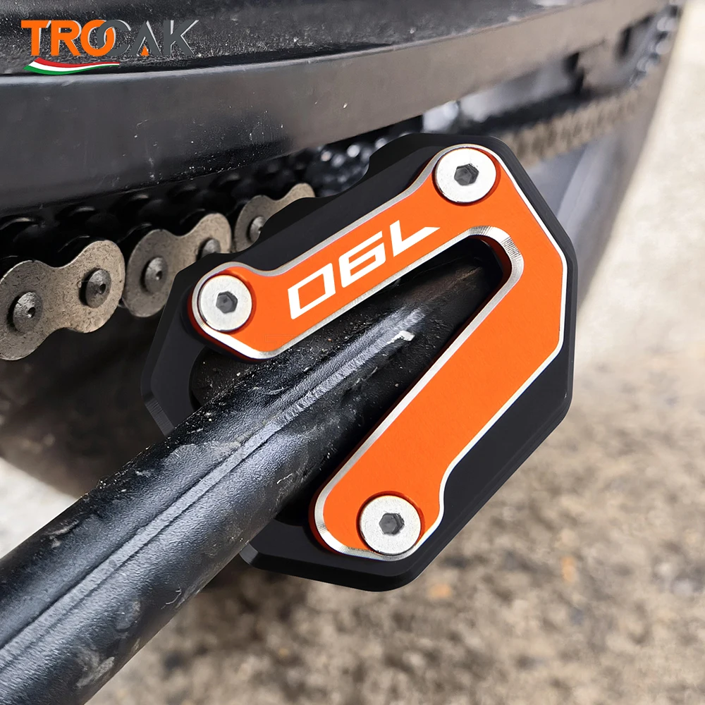 Suporte lateral da motocicleta Placa de pé ampliada, Extensão Kickstand Pad, Extensão antiderrapante, KTM 790, DUKE 790, 2017-2023, 2019, 2020, 2021, 2022