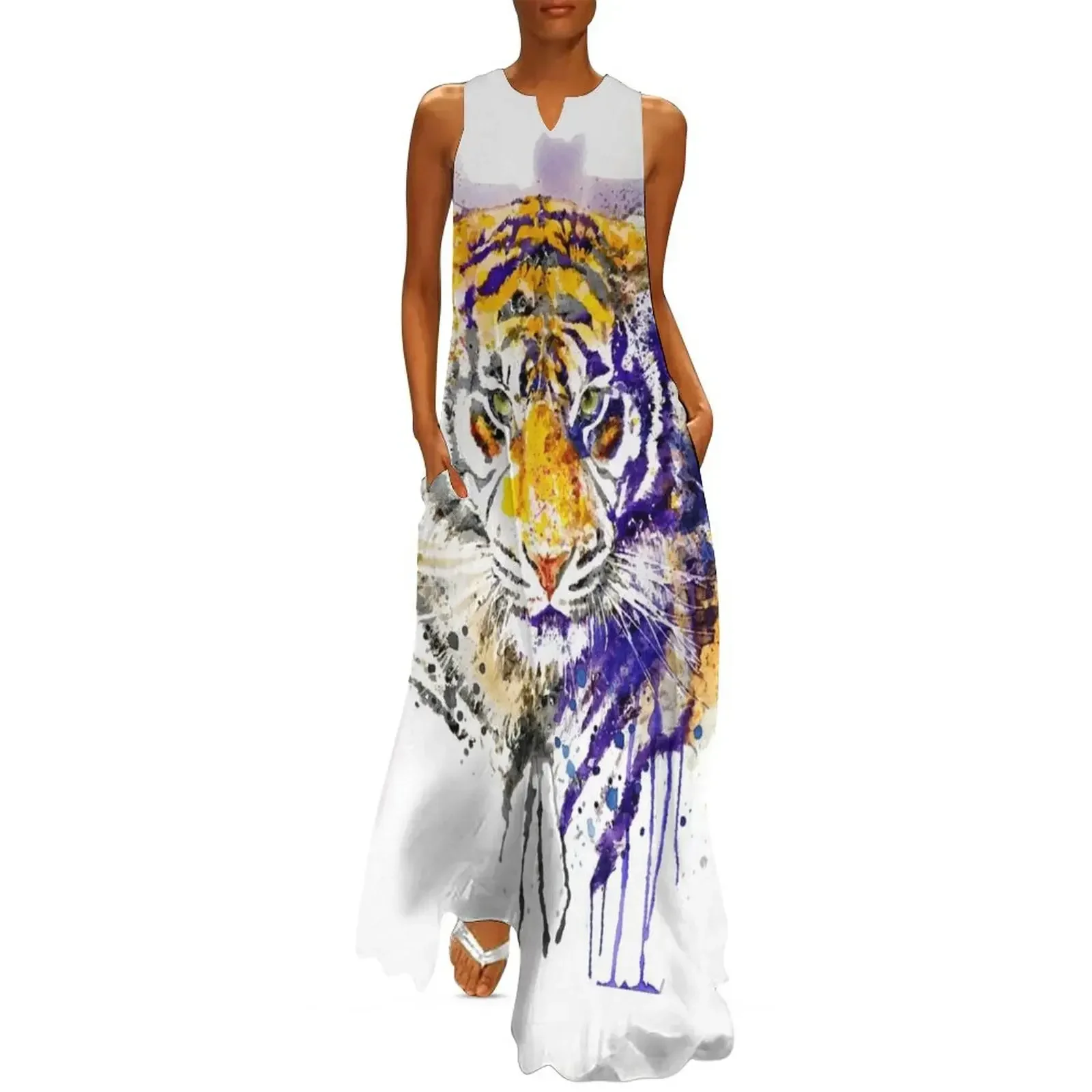 

Tiger Head Portrait Long Dress dresses women summer 2025 evening dress woman Bridesmaid dress woman clothes for women
