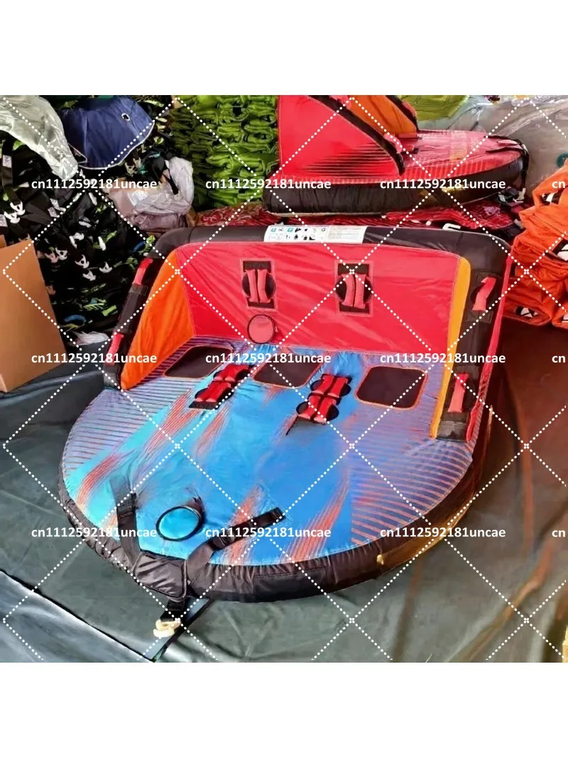 Water Inflatable Towable Sofa for 3 Person, Thickened PVC Lake Ocean Ski Tube, Durable Beach Tow Raft