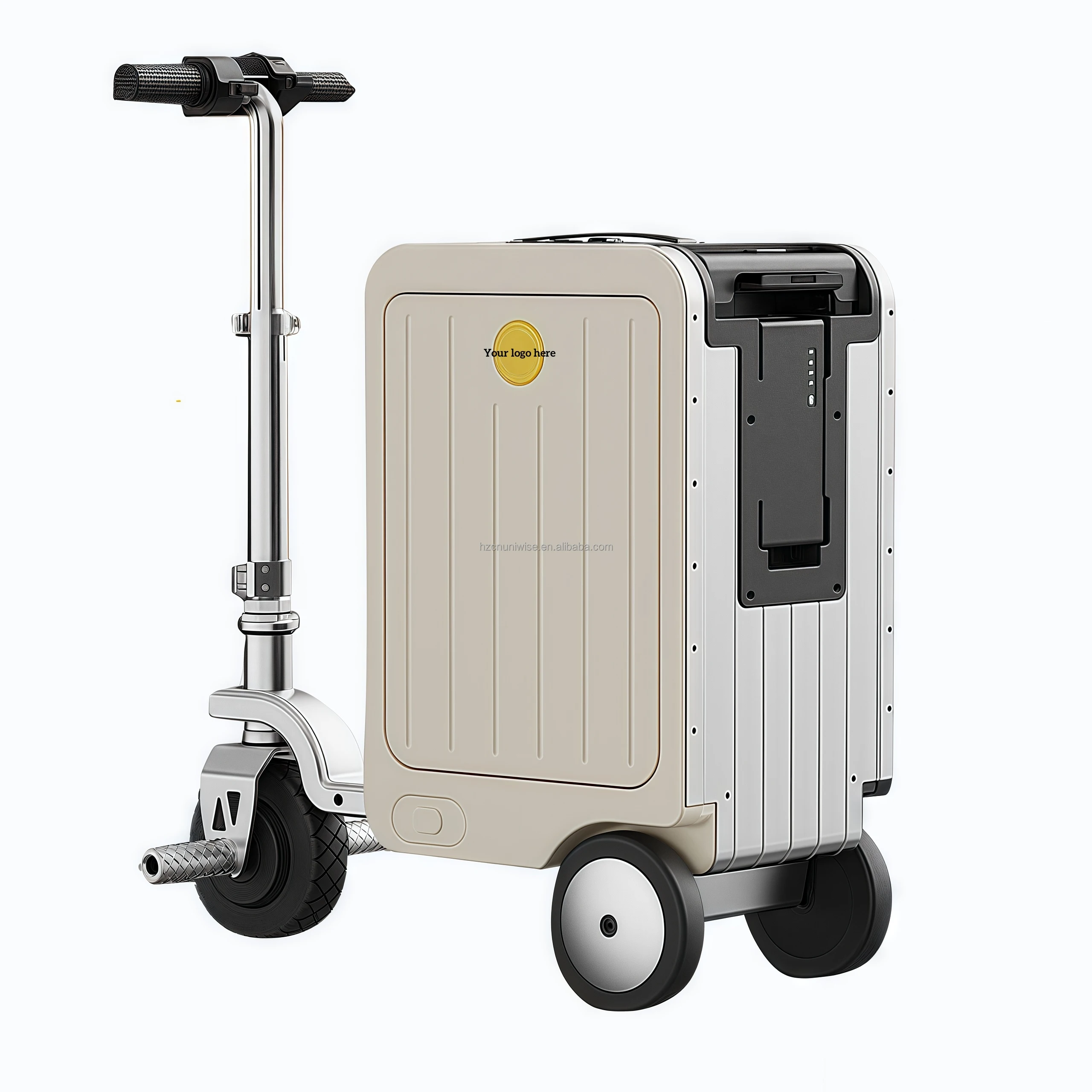 High-Capacity 20 Inch Motorized Carry-On Luggage, Foldable Electric Suitcase with Lithium Battery