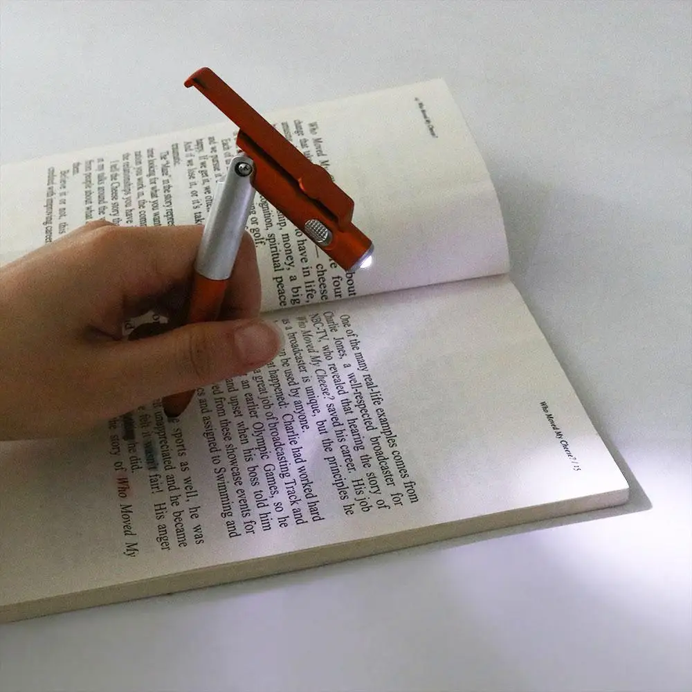 

Multifunctional Office Students Night Reading Stationery Stylus Pen Cellphone Holder Ballpoint Pen with LED Light Writing Pen