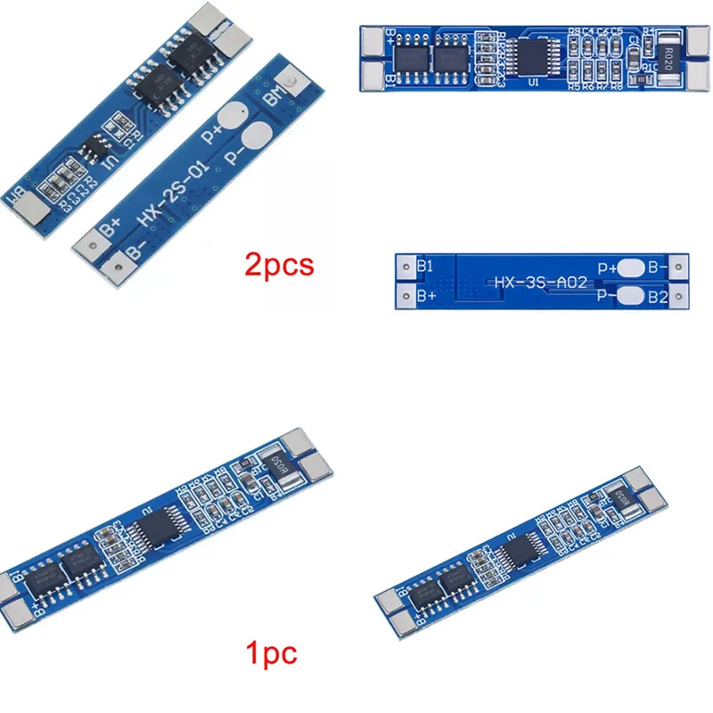 

1/2PCS Lithium Battery Charging Safety Protection Board 11.1V 12.6V 10A BMS for 3S 12V 8A Li-ion 18650
