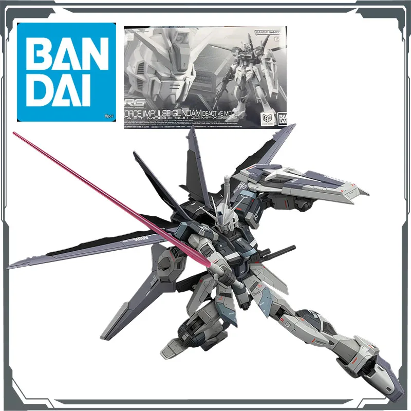 bandai-rg-force-impulse-gundam-deactivated-color-mobile-suit-mecha-articulated-model-collectible-display-decoration-toy-robot