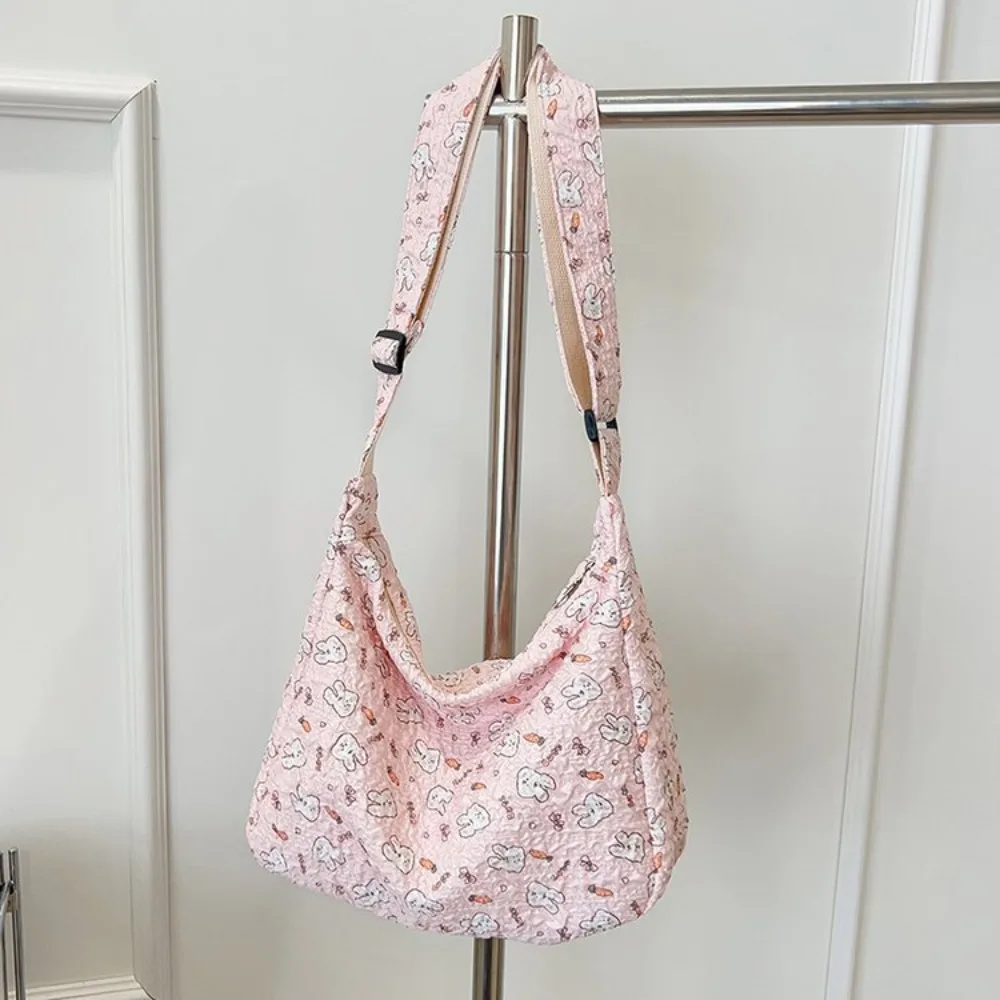 

Cute Nylon Cartoon Crossbody Bag Large Capacity Korean Style Canvas Shoulder Bag Lightweight Hobo Bag Shopping Tote Bag Students