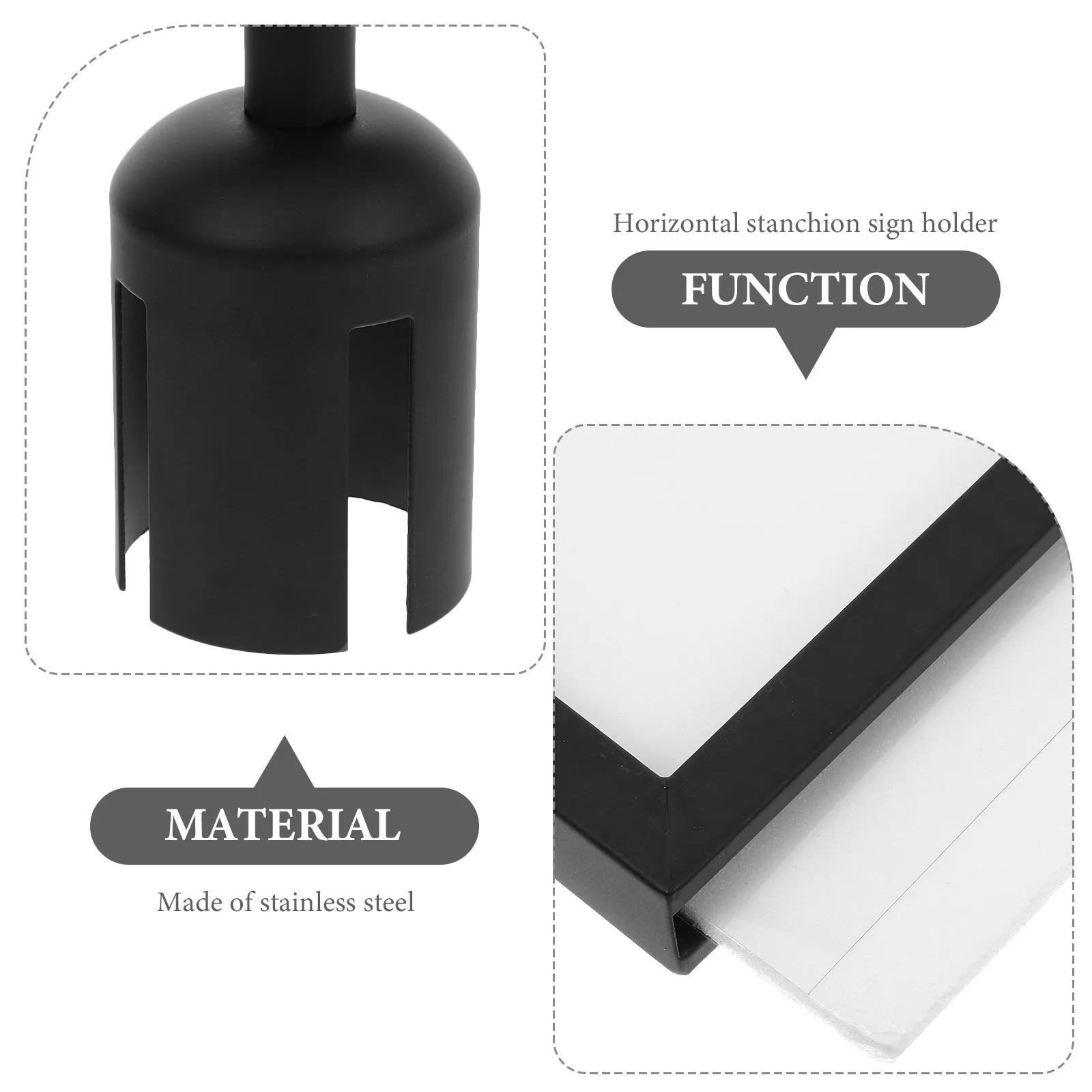 Airport Stanchion Sign Easel Stand for Crowd Control Holder Commercial Top Frame Safety Barrier