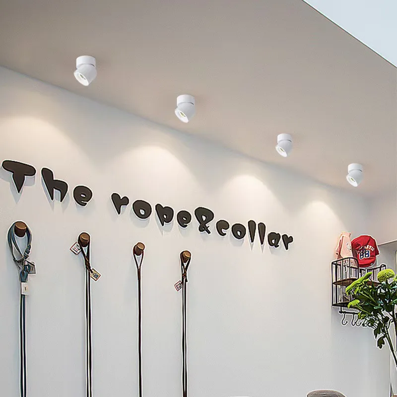 360 °   Rotatif monté en Surface LED Downlight Dimmable 5W7W9W12W15W18W20W plafonnier AC90V-285V ampoule lampe salon