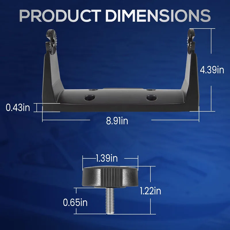 0-11019-001 Gimbal Bracket Mounting Bracket with Knobs for Lowrance HDS-7 Touchscreen Models Gen3, HDS Gen2 Touch, Hook 7