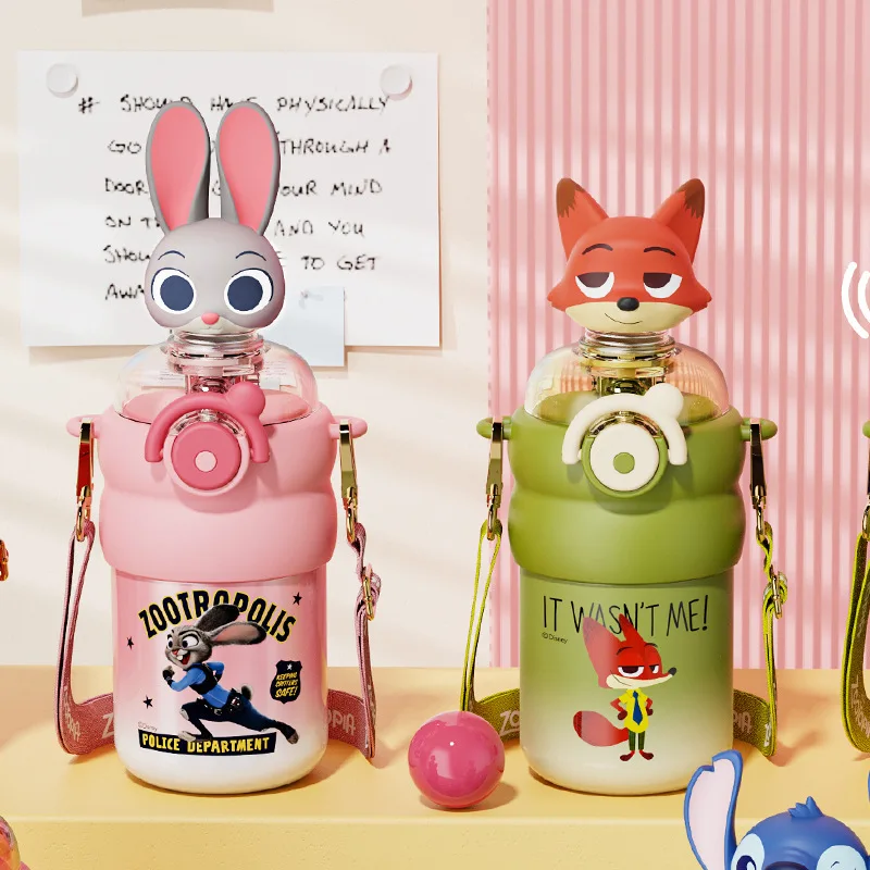 

Disney Zootopia Insulated Cup Stitch Judy Nick Cartoon Figure Cute 316 Stainless Steel Bottle with Straps Student Children 550ml
