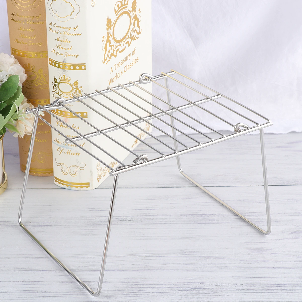 

Stainless Steel Folding BBQ Grill Portable Compact Barbecue Rack Skewer for Camping Park Fishing Grilling Accessories Outdoor