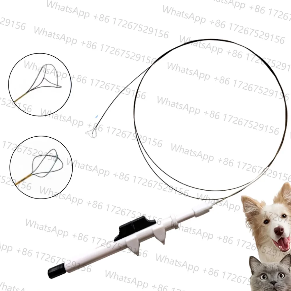 New Design Sterile Single-Use 0.5mm Retrieval Basket for Pets -4- 3-Wire Endoscopic Stone Removal, Vet-Approved Medical Device
