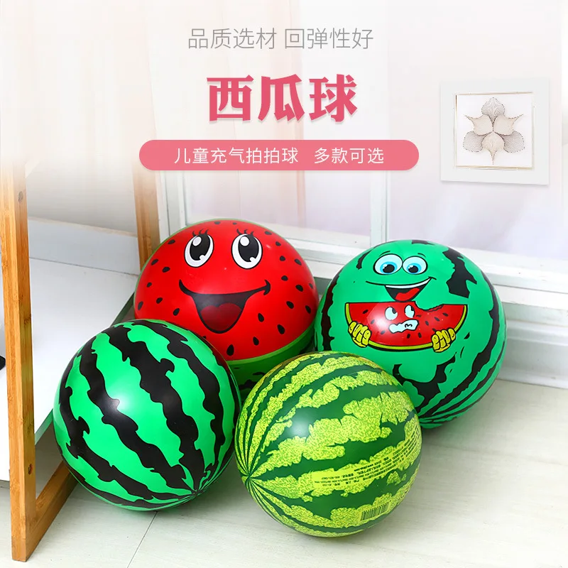 PVC Watermelon Ball Children Inflatable Racket Ball 8.5 Inch PVC Fun Watermelon Toy Ball Wholesale