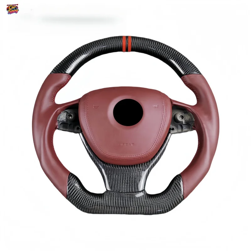 For 1/3/4/5/7 Series F10 F18 F15 F20 F30 F32 Carbon Fiber Leather Sports Steering Wheel Upgrade & Modification