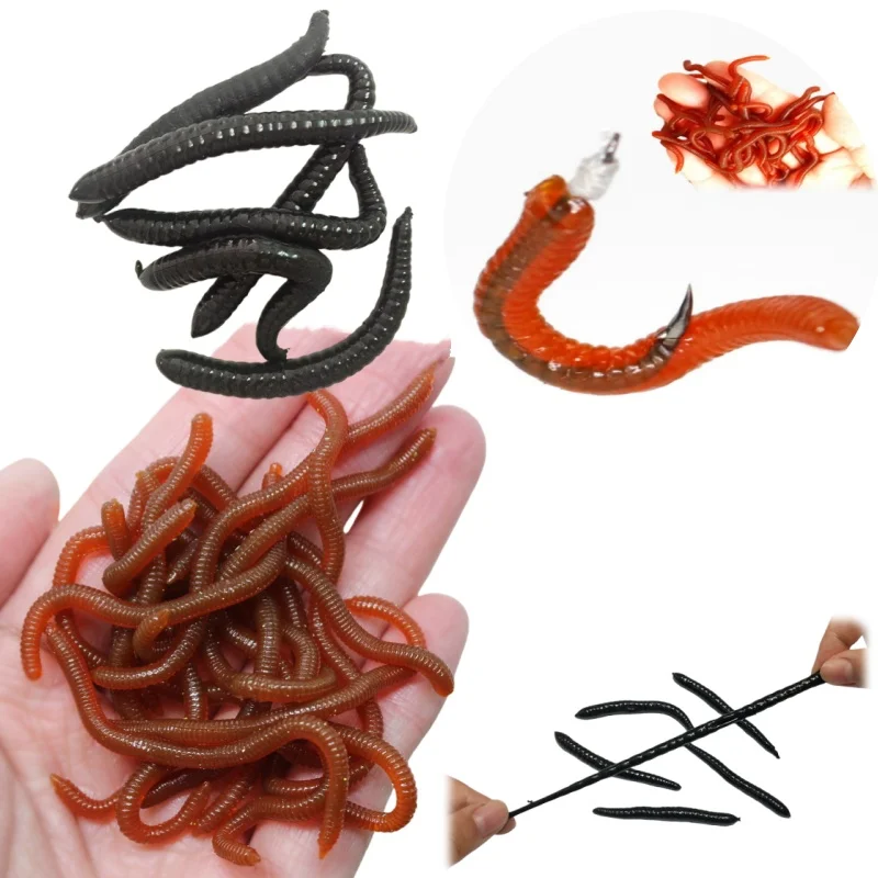 

Приманка для красного червя, реалистичный силикагель, рыбный искусственный красный червь, приманка для дождевого червя, имитация погружения, приманка Pesca Prank, игрушка для дождевого червя