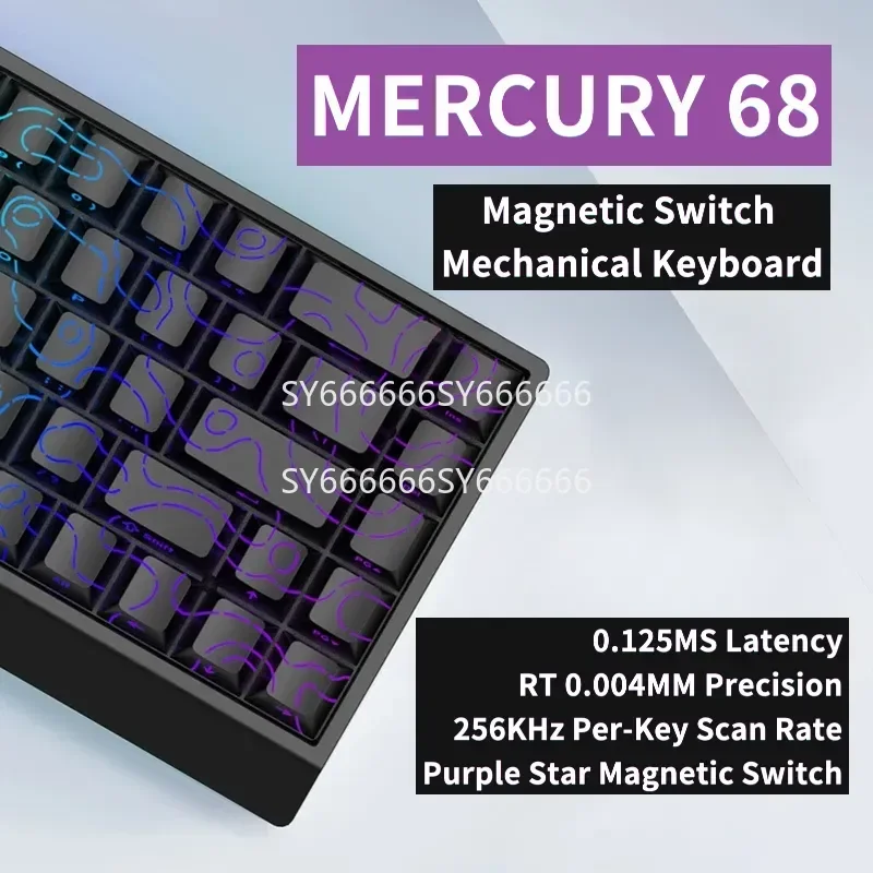 Mechanical Gaming Keyboard For Mercury68 Wired Magnetic Switch Zero Dead Zone Hot Swap RGB 0.004mm SOCD Gaming Keyboard