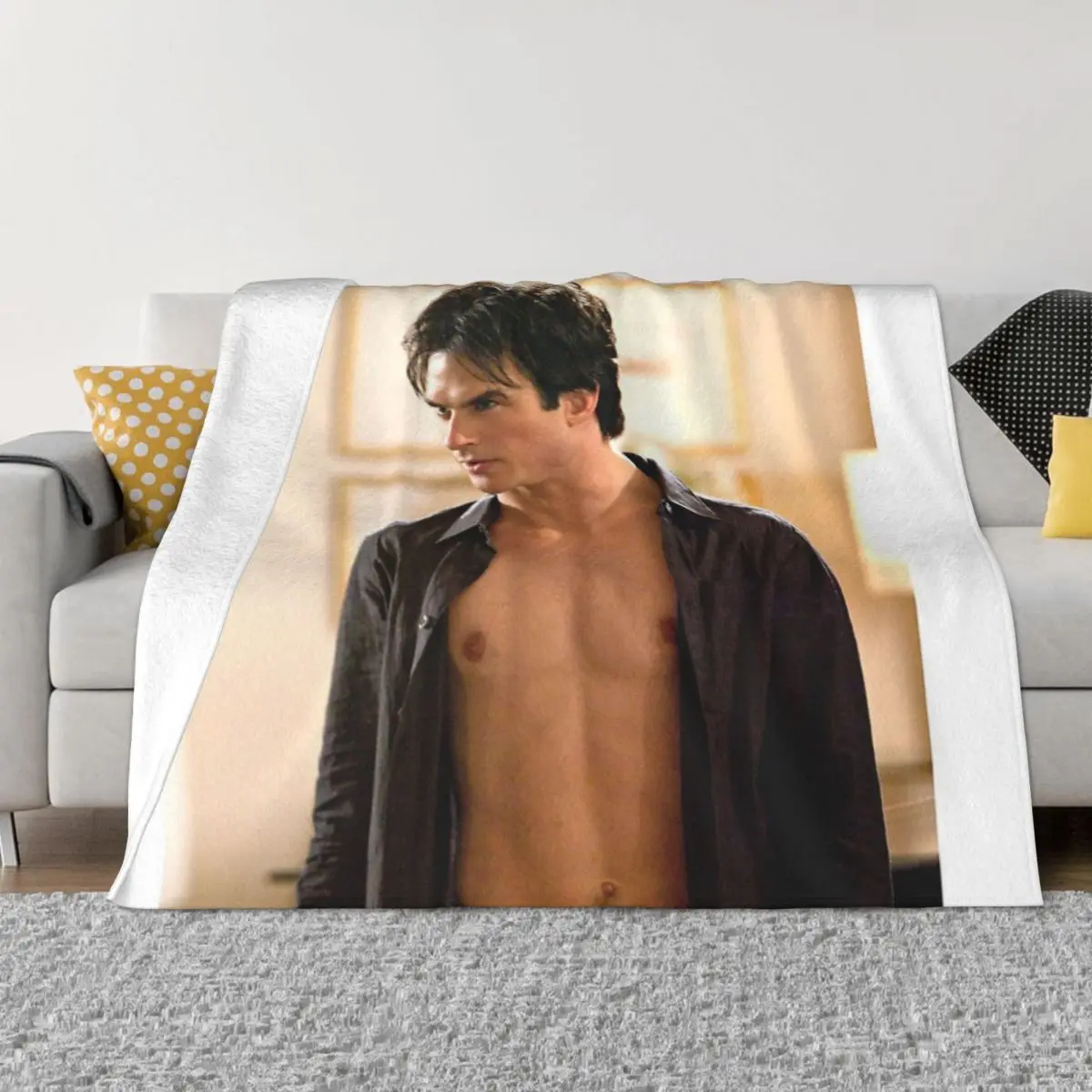 

Hot Damon Scene Quilt Bedroom Quilt For Bed Blankets And Throws Throw Blanket